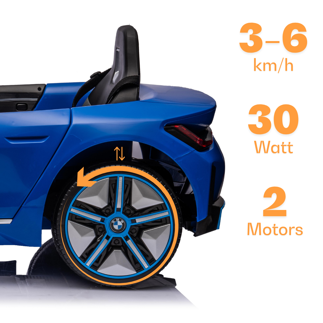 Elektrische kinderauto BMW i4 12V blauw