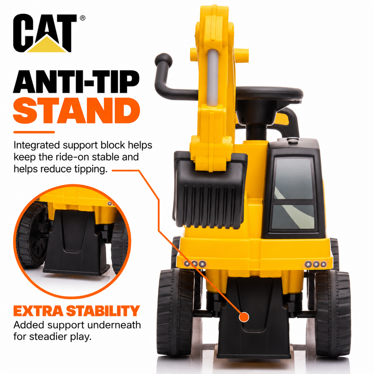 CAT graafmachine loopauto geel – foto 6