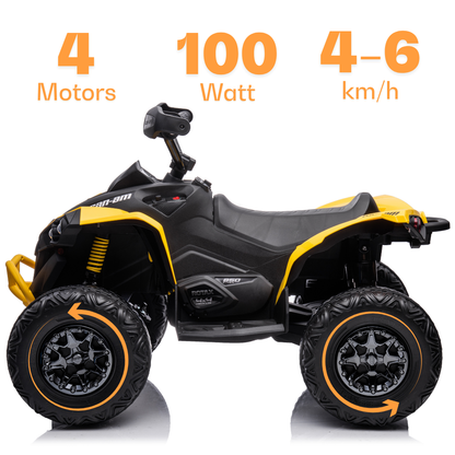 Elektrische Quad Can Am Renegade 850 12V geel