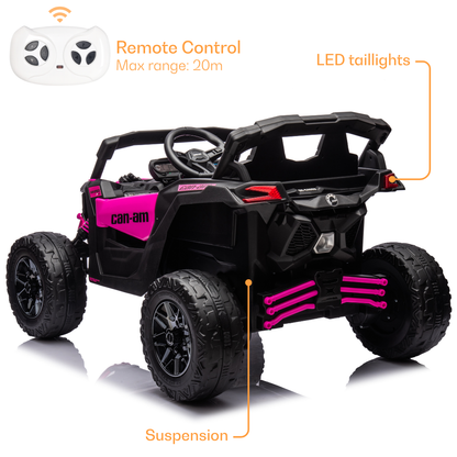 Elektrische Buggy Can-Am Maverick R 12V roze
