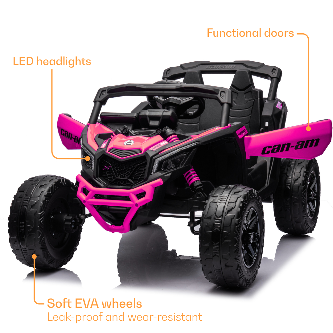 Elektrische Buggy Can-Am Maverick R 12V roze