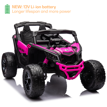 Elektrische Buggy Can-Am Maverick R 12V roze