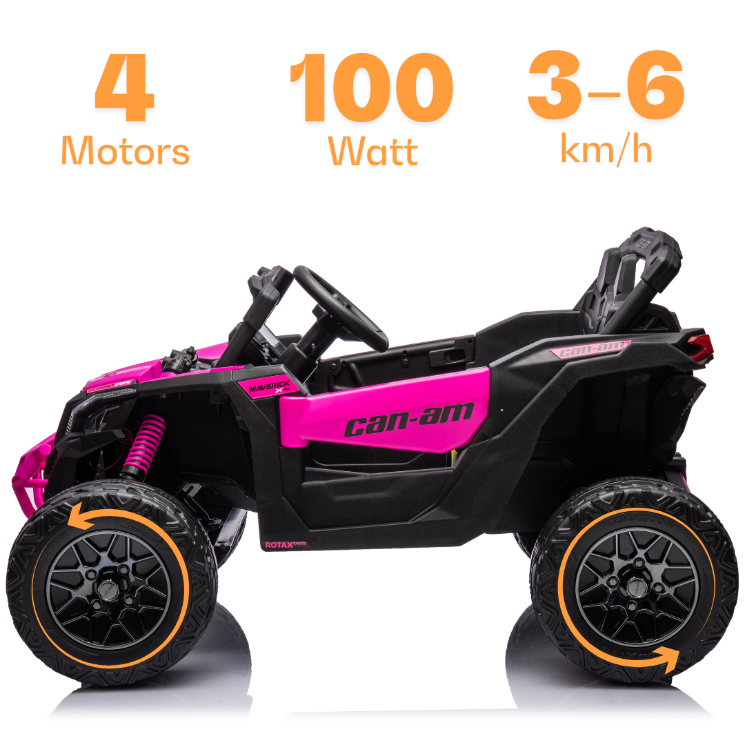 Elektrische Buggy Can-Am Maverick R 12V roze