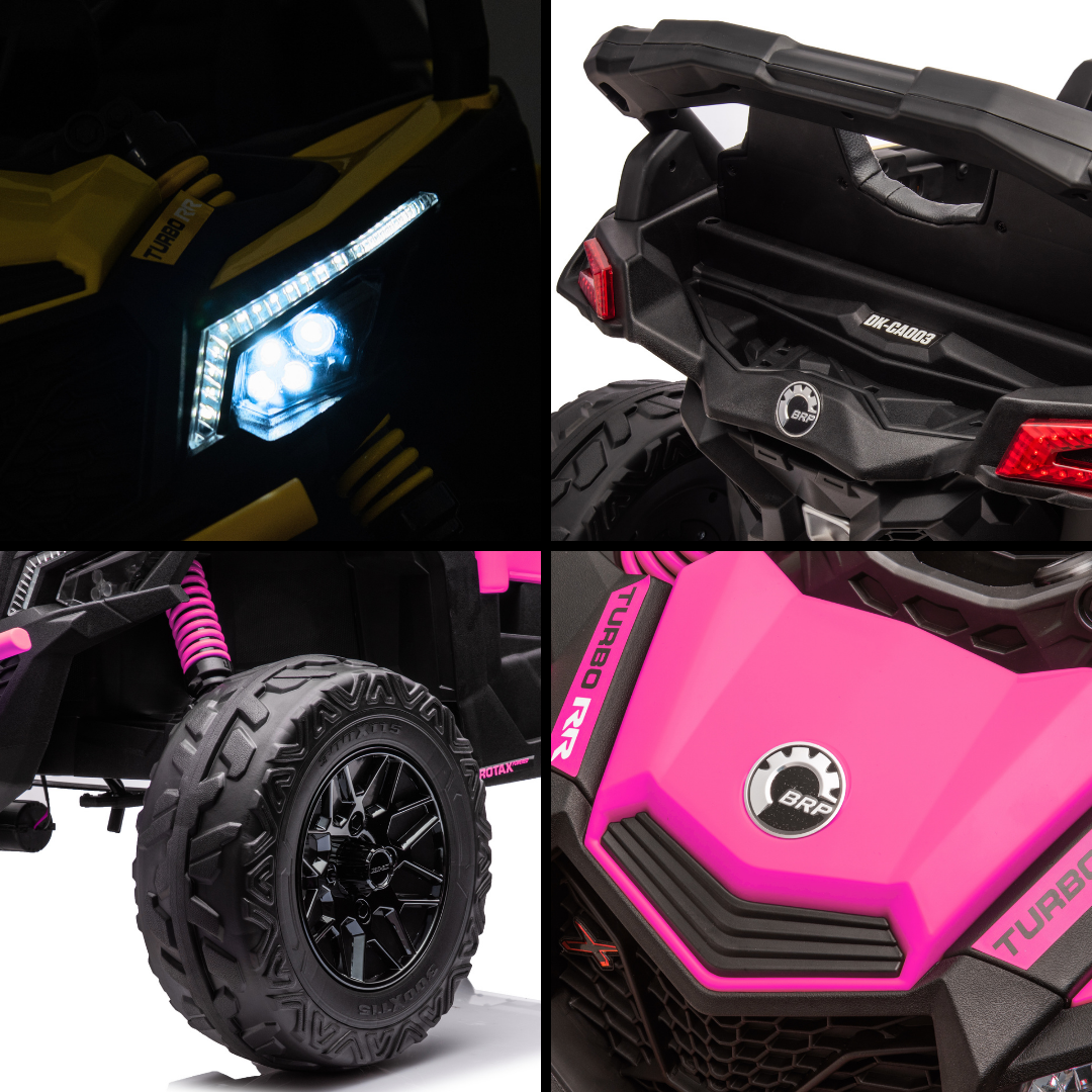Elektrische Buggy Can-Am Maverick R 12V roze
