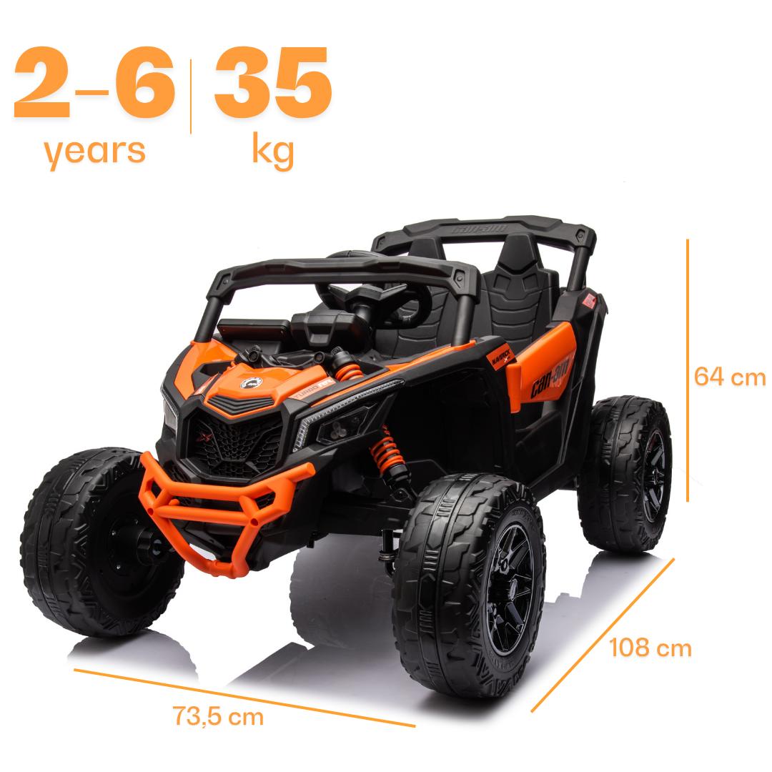 Elektrische Buggy Can-Am Maverick R 12V oranje