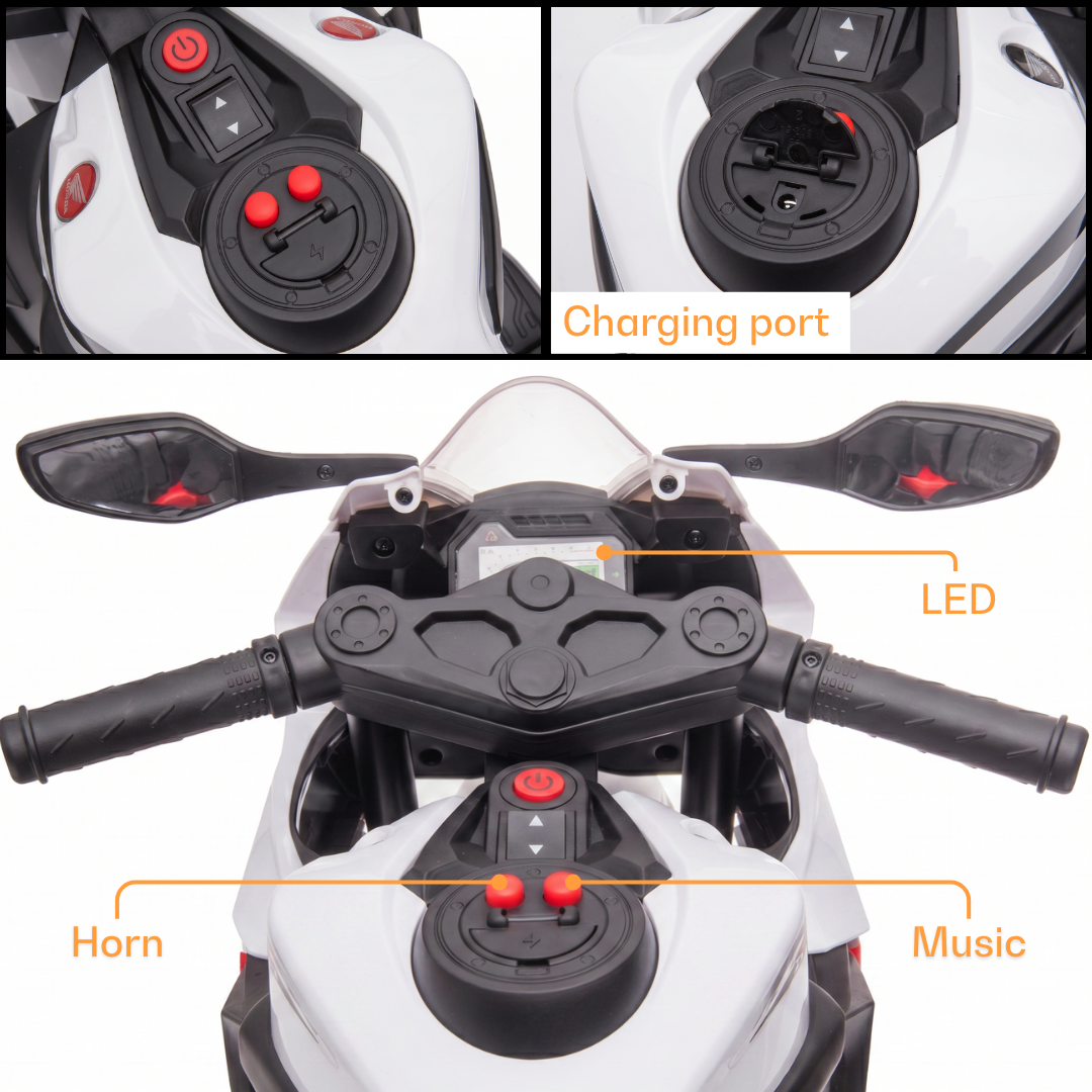 Elektrische Motor Honda CBR1000 RR 12V wit