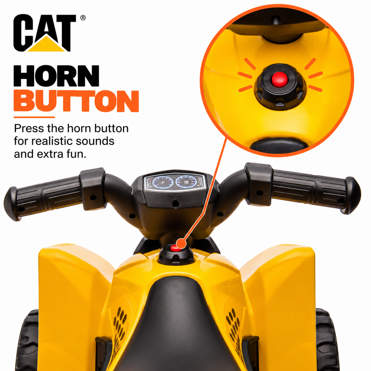 Quad eléctrico CAT amarillo – foto 6