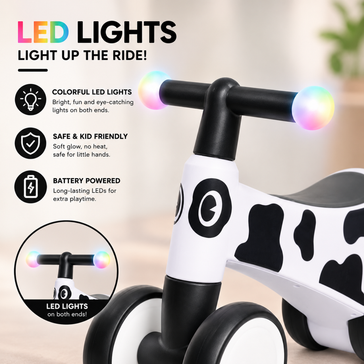 Vrooomy® Mini Loopfiets wit