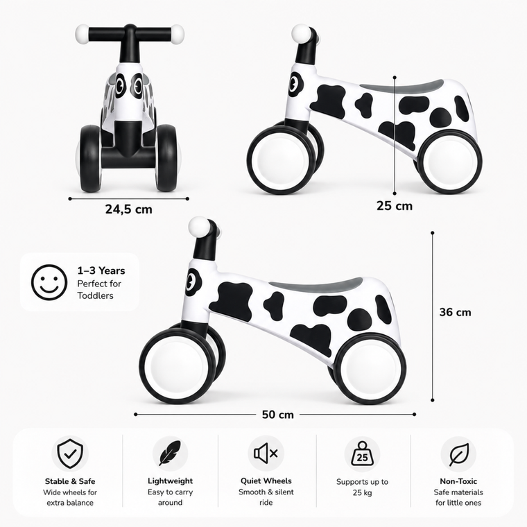 Vrooomy® Mini Rower biegowy - Biały