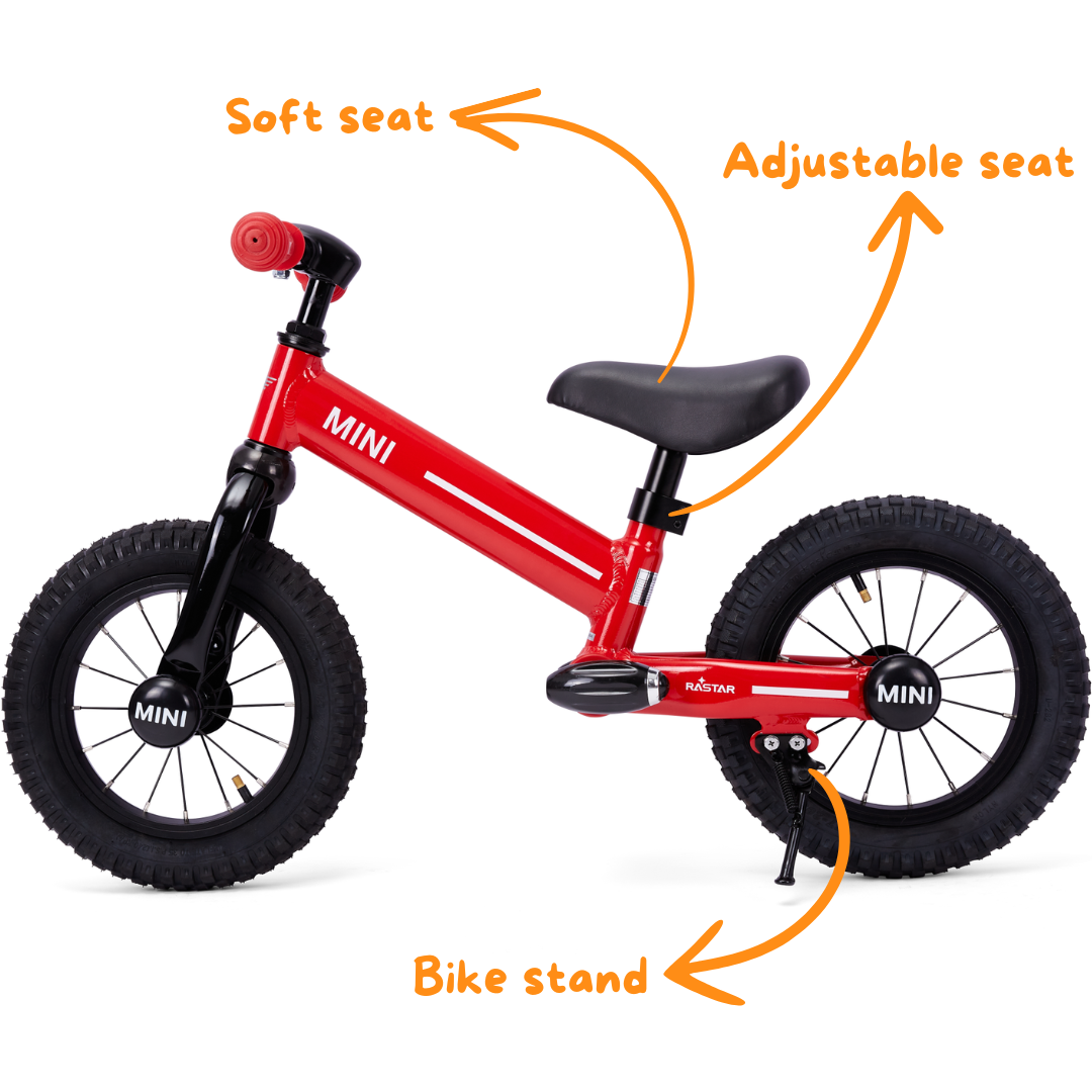 MINI Bicicleta sin Pedales 12" - Rojo