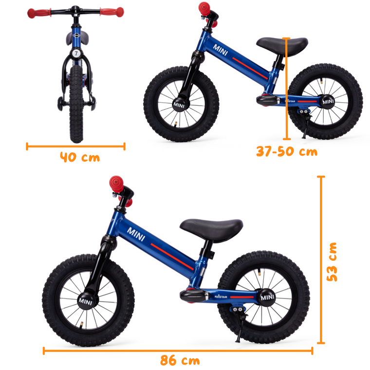 MINI Bicicleta de Equilíbrio 12" - Azul