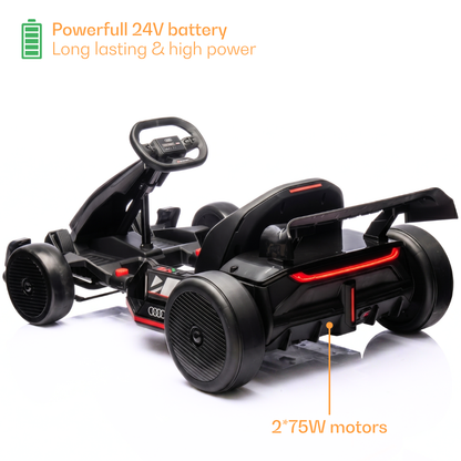 Audi Drift e-Gokart - Zwart
