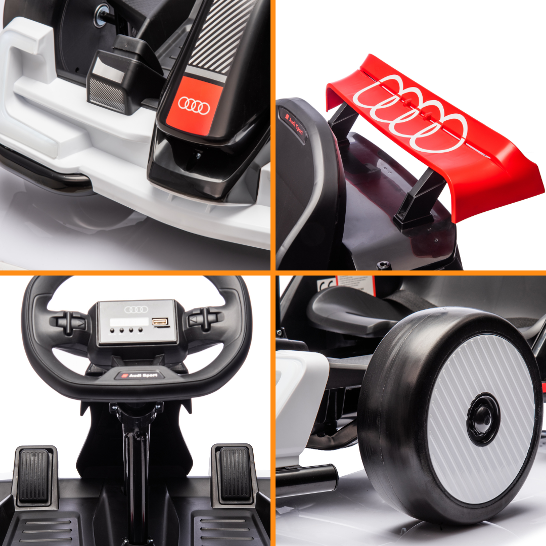 Audi Drift e-Gokart - Wit
