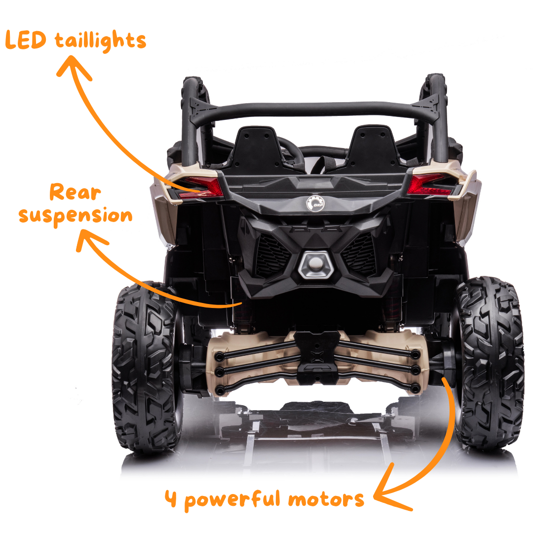 FINOOS Electric Car for Children, 24 V, Can-Am, Maverick 4 x 4 Buggy, 24 V, 2-Seater with Remote Control, 2.4 GHz, 4 x 200 W, Motor, Battery: 24 V, 2-7 Years FINOOS Electric Car for Children, 24 V, Can-Am, Maverick 4 x 4 Buggy, 24 V, 2-Seater with Remote Control, 2.4 GHz, 4 x 200 W, Motor, Battery: 24 V, 2-7 Years
