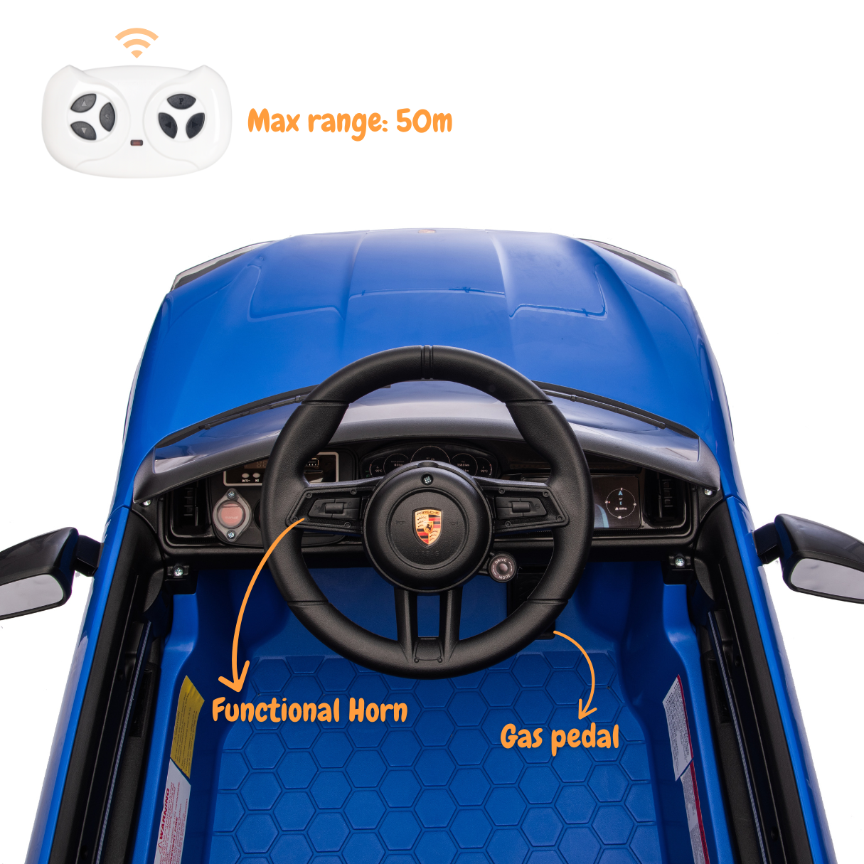 kinderauto pedale Porsche Cayenne Coupé 12V Elektro-Kinderauto – Blau
