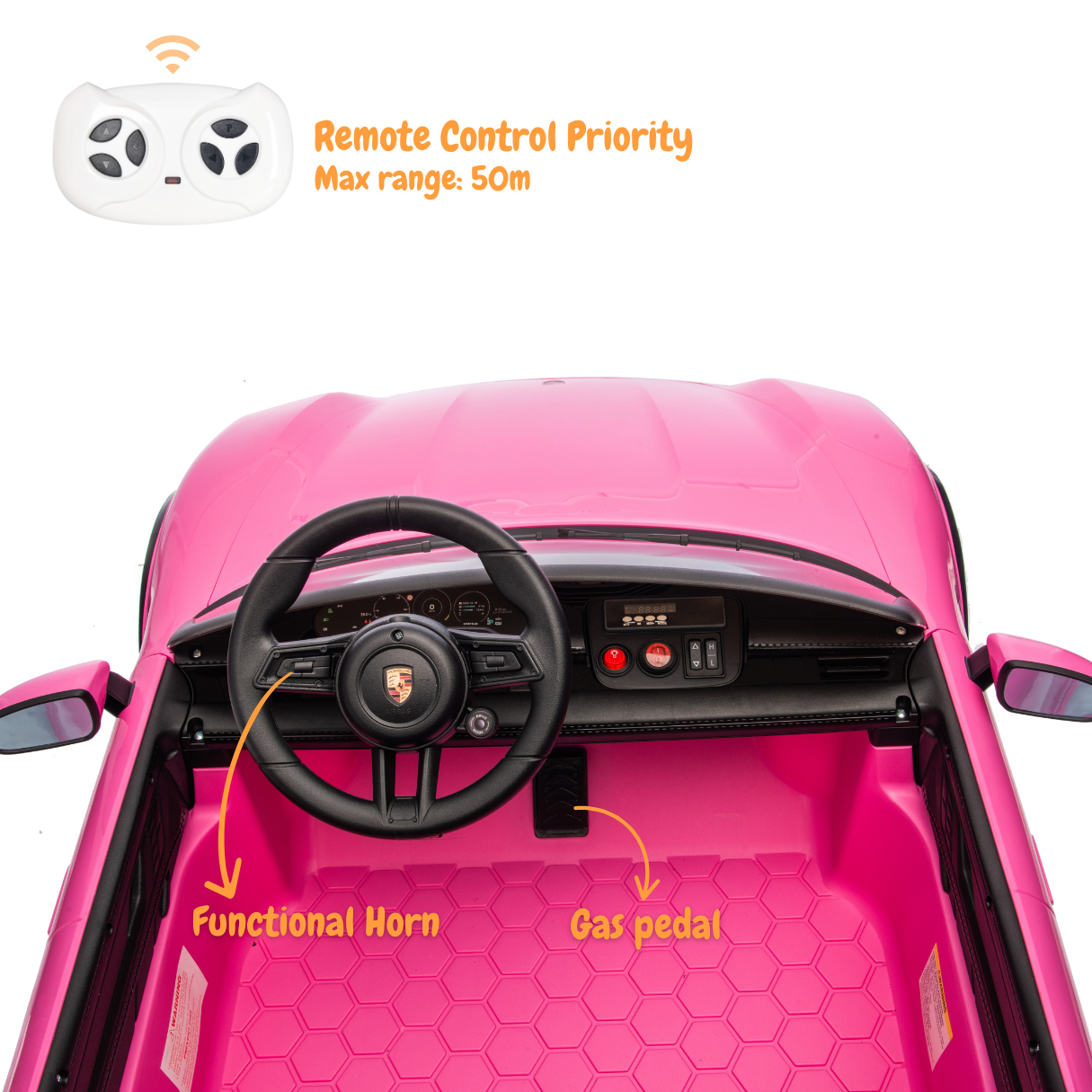 Porsche Taycan Turbo S (2-persoons) - Roze