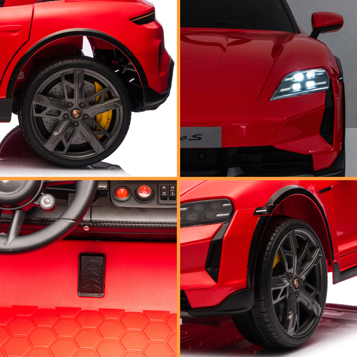 Porsche Taycan Turbo S (2 lugares) - Vermelho
