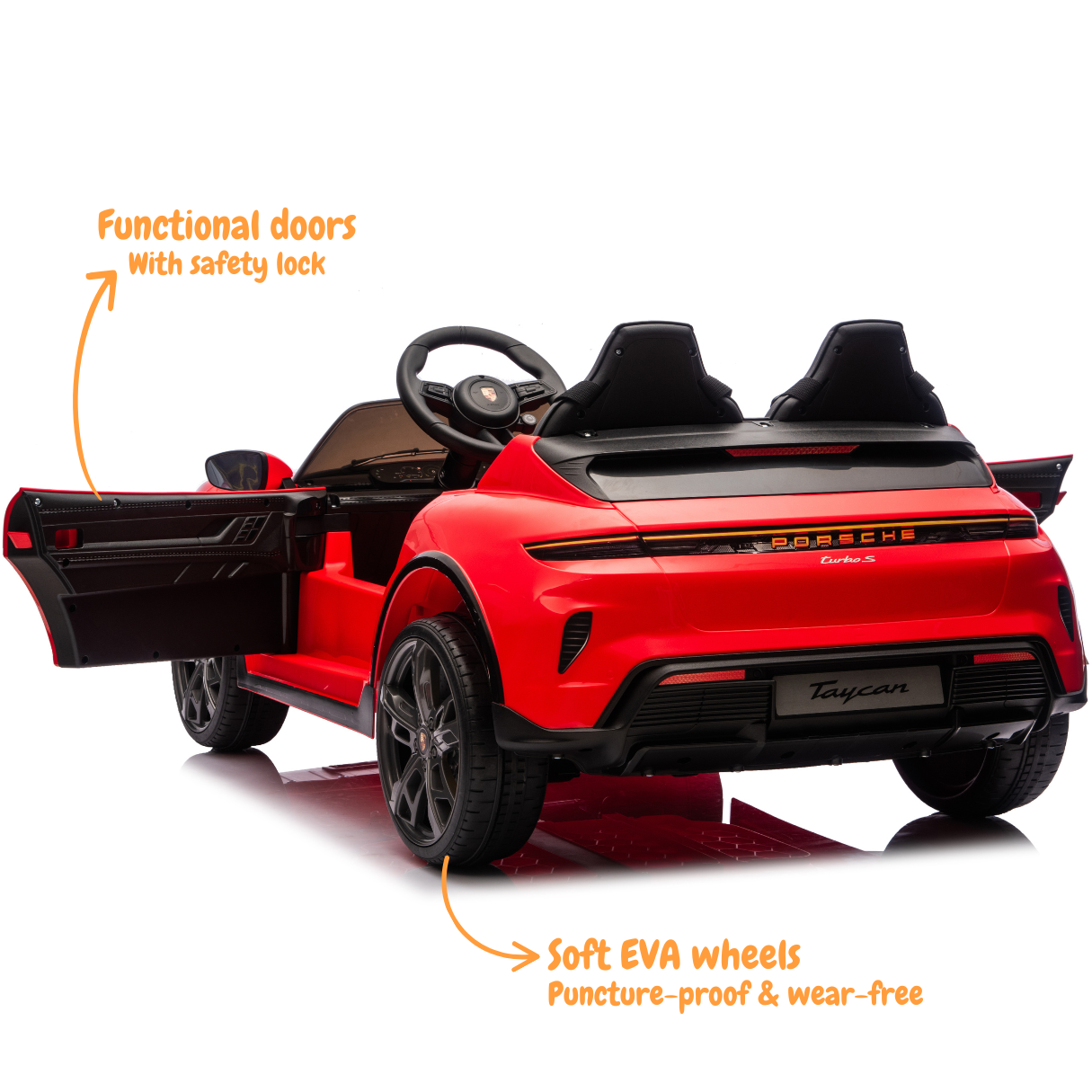 Porsche Taycan Turbo S (2 lugares) - Vermelho
