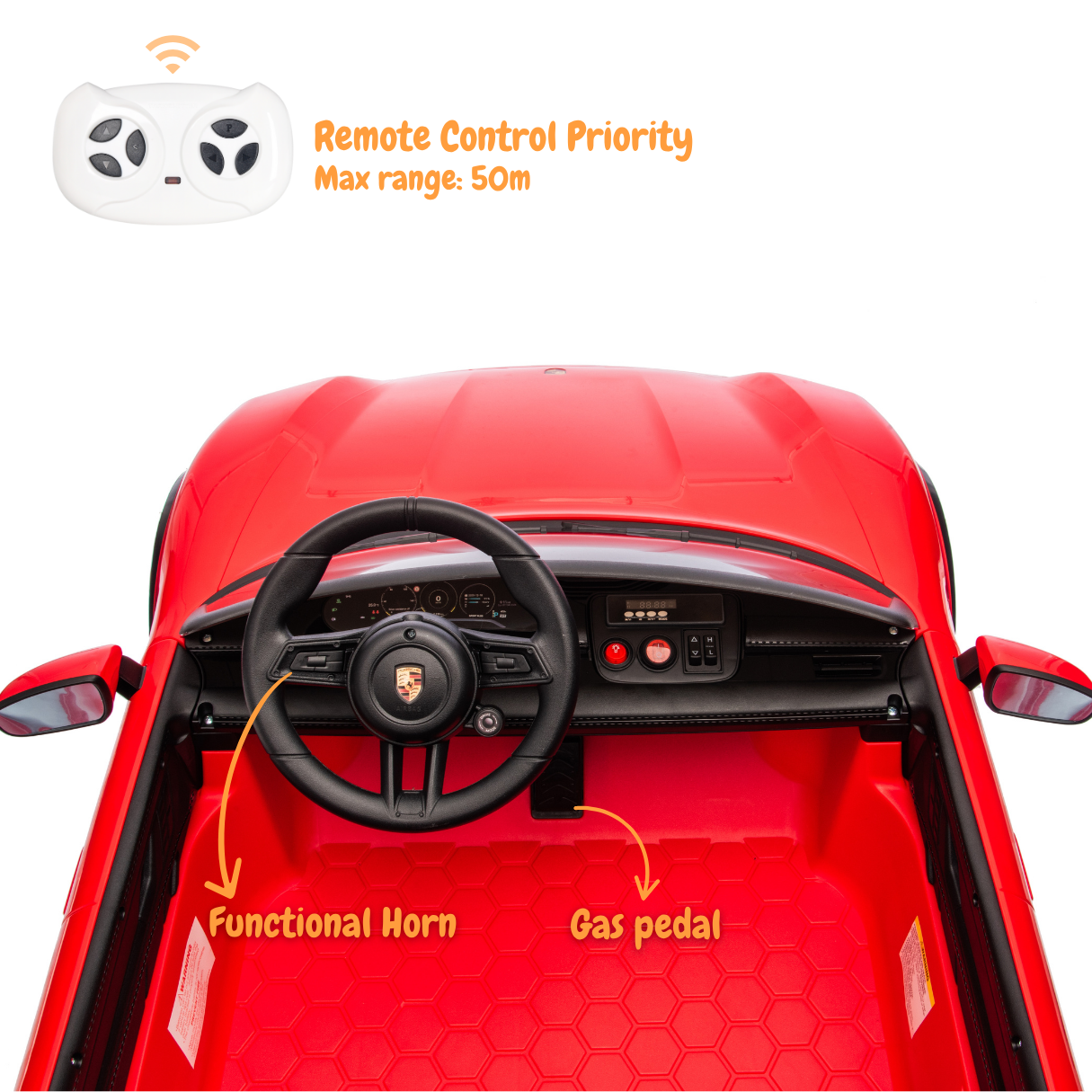 Porsche Taycan Turbo S (2 lugares) - Vermelho