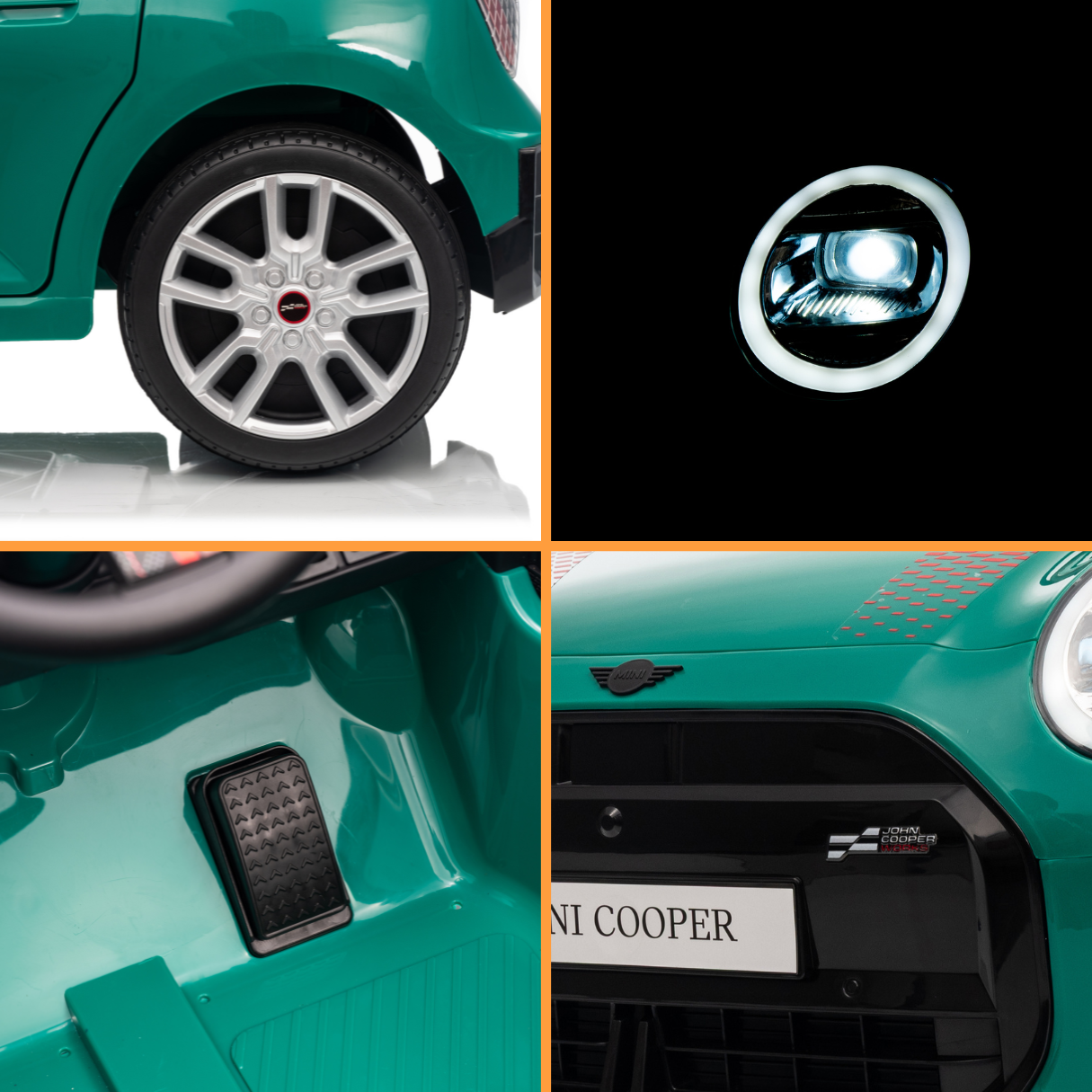 MINI Cooper Carro Elétrico Infantil 12V JCW – Verde