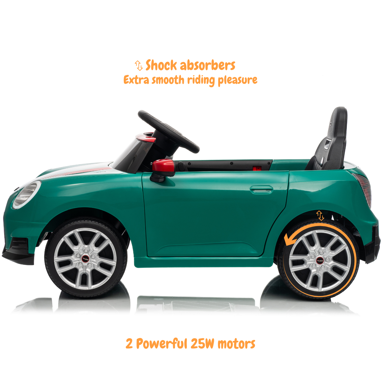 MINI Cooper Carro Elétrico Infantil 12V JCW – Verde