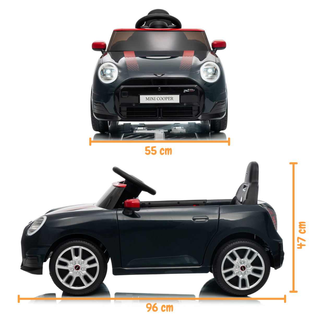 MINI Cooper Carro Elétrico Infantil 12V JCW – Preto