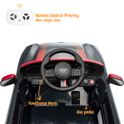 MINI Cooper Carro Elétrico Infantil 12V JCW – Preto