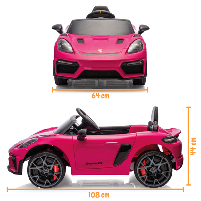 Porsche 718 Spyder RS Carro Elétrico para Crianças 12V - Rosa