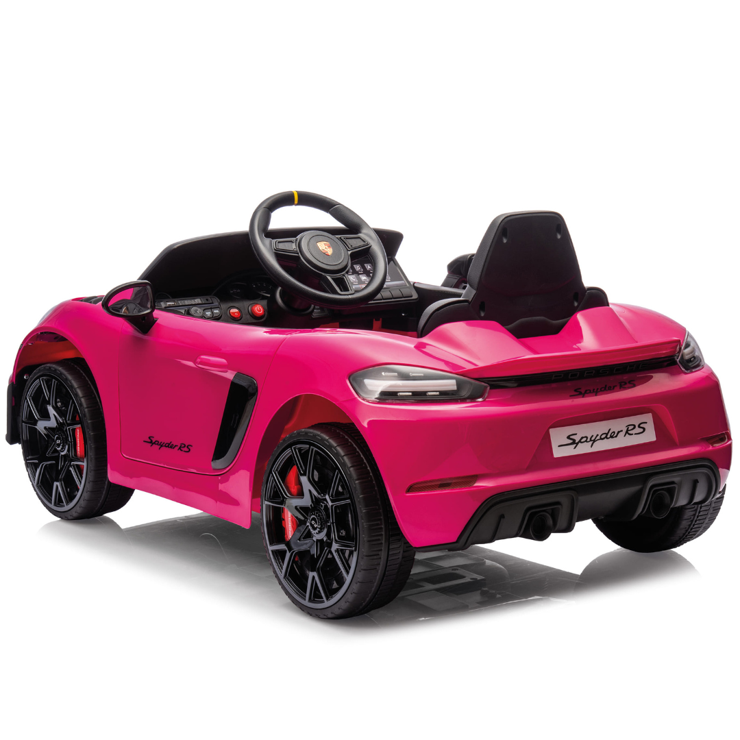 Porsche 718 Spyder RS Carro Elétrico para Crianças 12V - Rosa