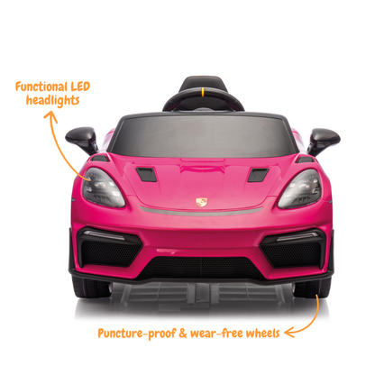 Porsche 718 Spyder RS Carro Elétrico para Crianças 12V - Rosa