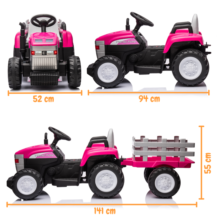 Vrooomy® Traktor T7 - Różowy
