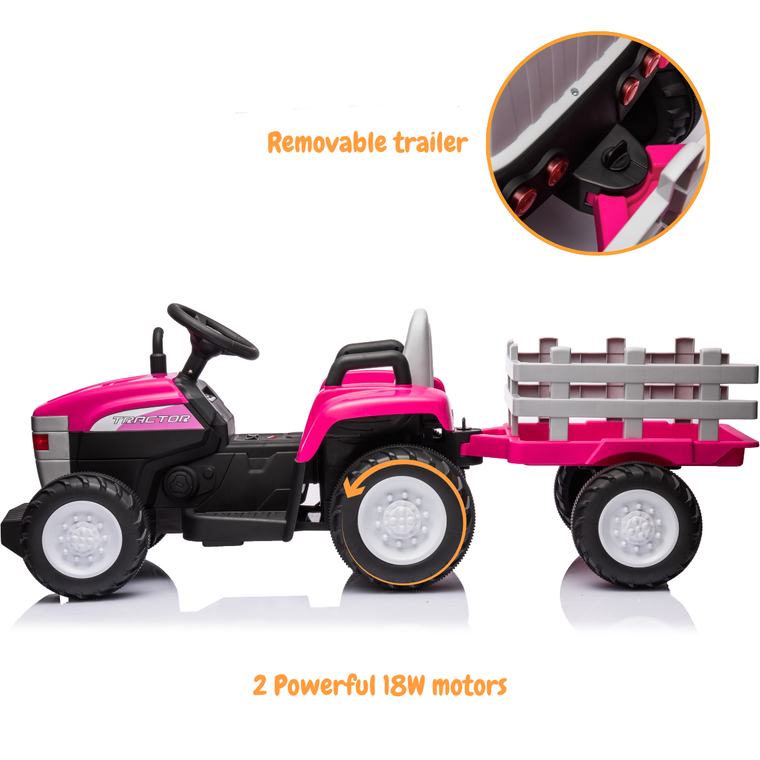 Vrooomy® Traktor T7 - Różowy