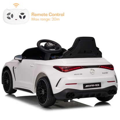 Mercedes-AMG CLE53 Coupé 12V elektrische kinderauto wit – afbeelding 3