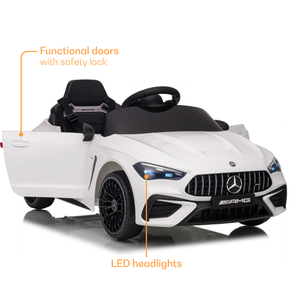 Mercedes-AMG CLE53 Coupé 12V elektrische kinderauto wit – afbeelding 4
