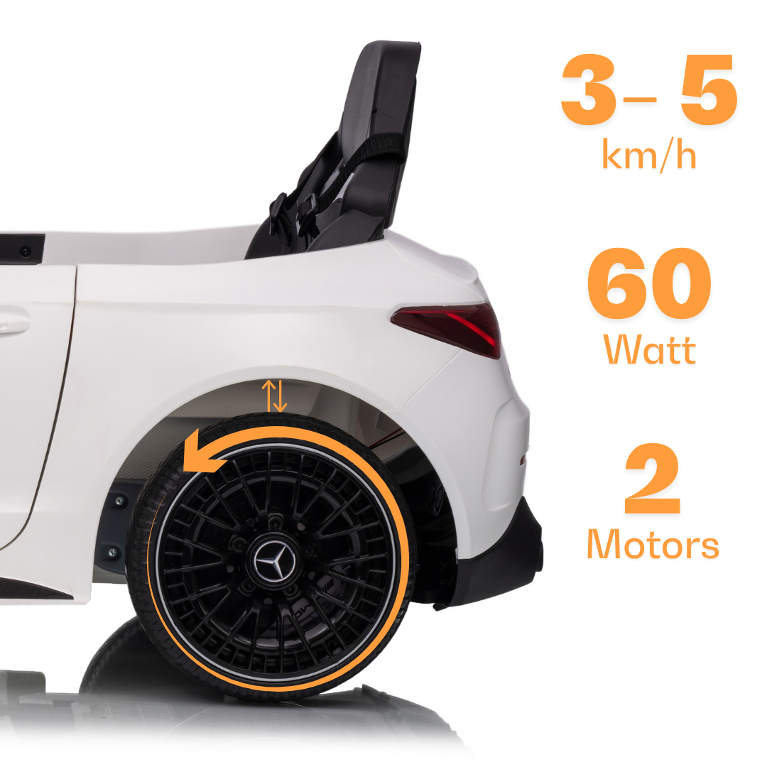 Mercedes-AMG CLE53 Coupé 12V elektrische kinderauto wit – afbeelding 7