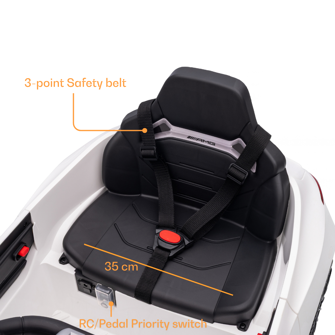 Mercedes-AMG CLE53 Coupé 12V elektrische kinderauto wit – afbeelding 9