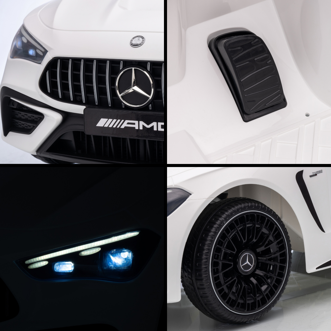 Mercedes-AMG CLE53 Coupé 12V elektrische kinderauto wit – afbeelding 10