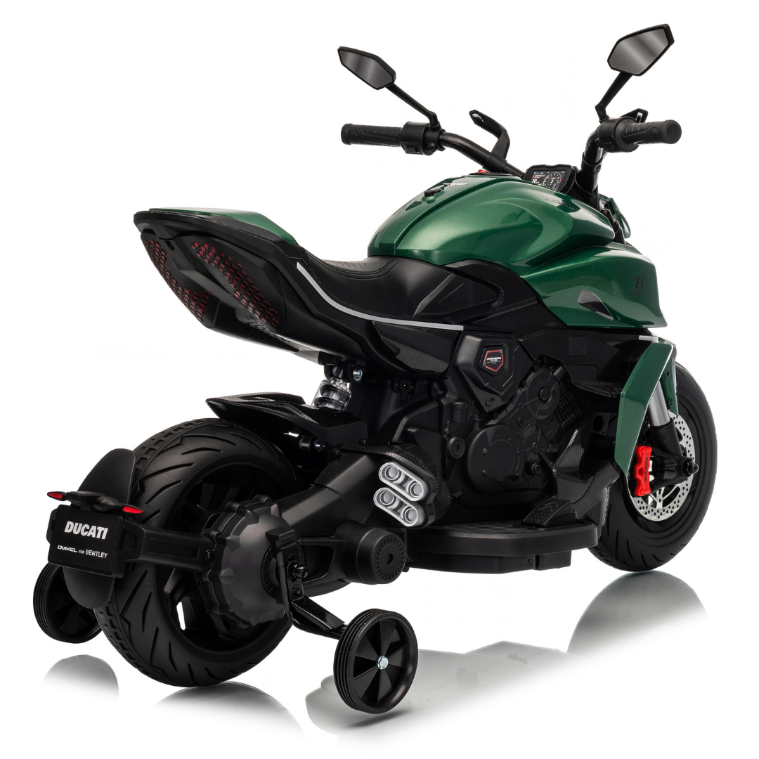Ducati x Bentley Diavel V4 elektryczny motocykl dla dzieci zielony – zdjęcie 3