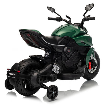 Ducati x Bentley Diavel V4 elektryczny motocykl dla dzieci zielony – zdjęcie 3