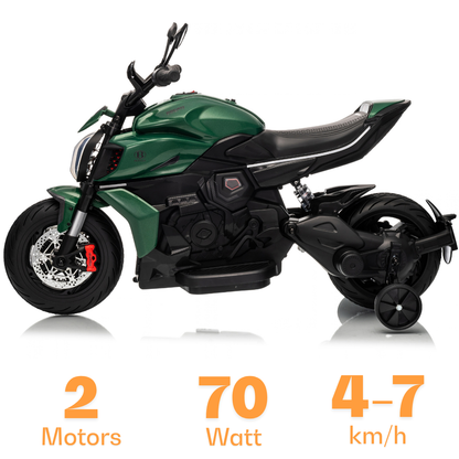 Ducati x Bentley Diavel V4 elektryczny motocykl dla dzieci zielony – zdjęcie 5