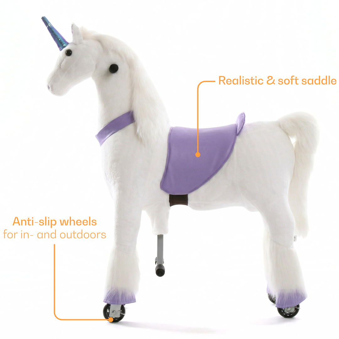 Vrooomy® Unicornio Mecánico L - Púrpura