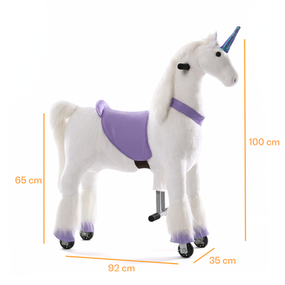 Vrooomy® Unicornio Mecánico L - Púrpura
