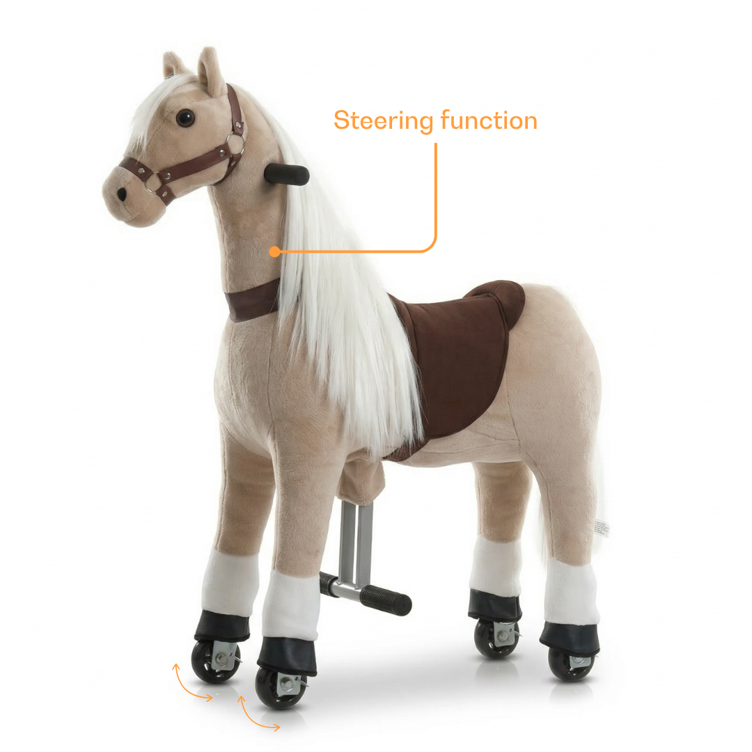 Vrooomy® Langhaariger Mechanischer Pony S - Beige