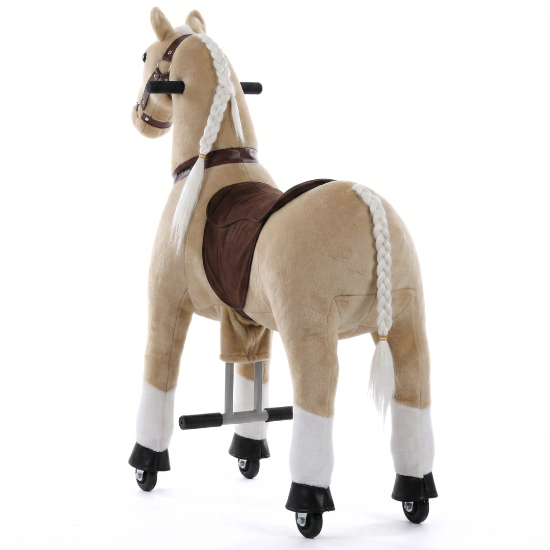 Vrooomy® Langhaariger Mechanischer Pony L - Beige