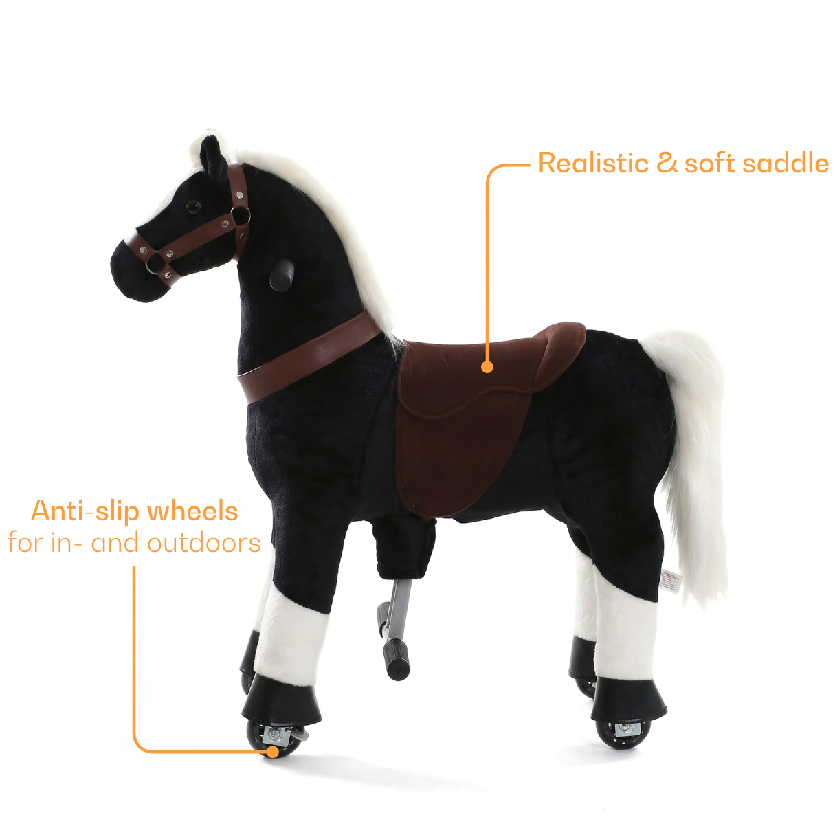 Vrooomy® Pony Mécanique XS - Noir
