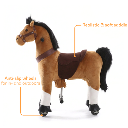 Vrooomy® Pony Mécanique XS - Marron