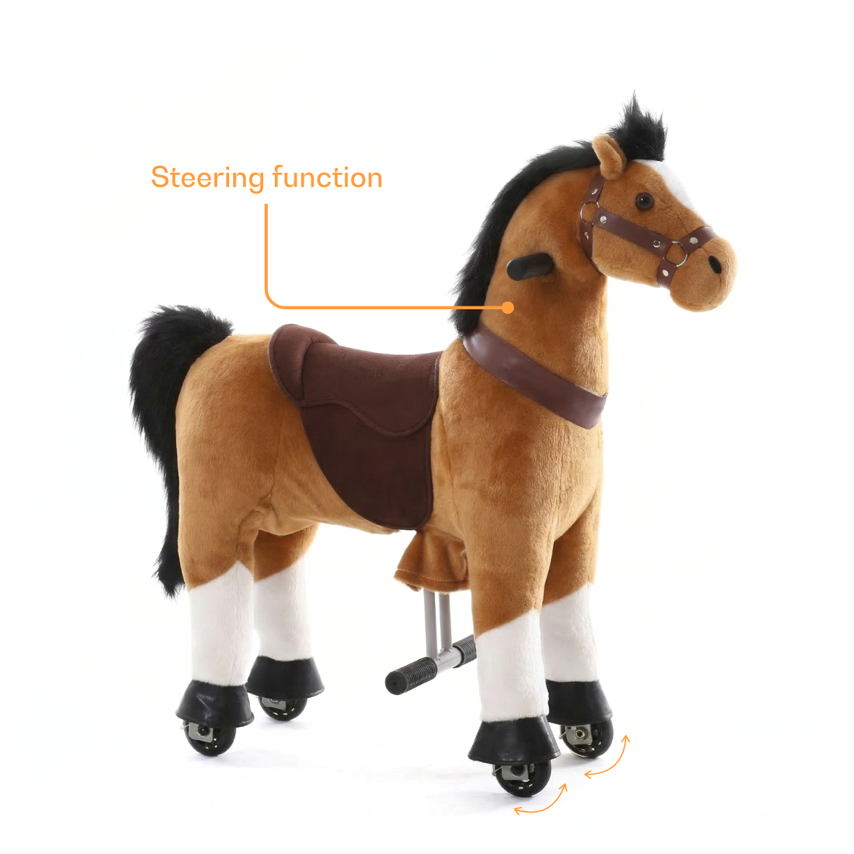 Vrooomy® Pony Mécanique XS - Marron