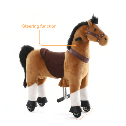 Vrooomy® Pony Mécanique XS - Marron