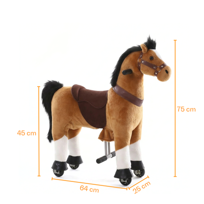 Vrooomy® Pony Mécanique XS - Marron