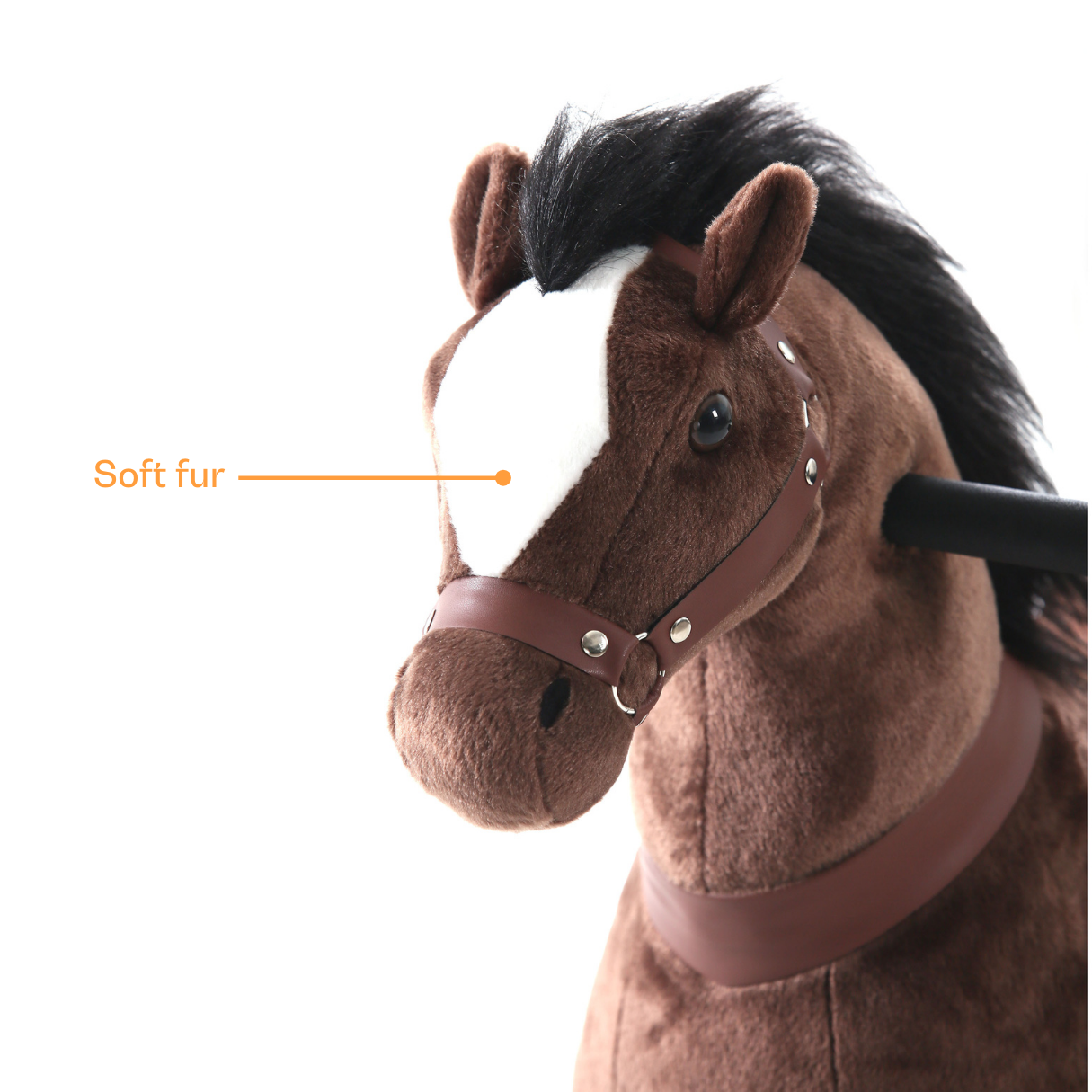 Vrooomy® Pony Mécanique XS - Brun foncé